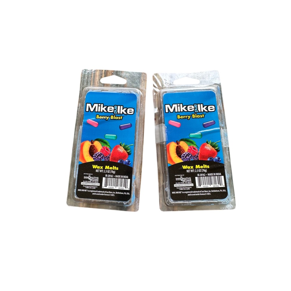 Mike and Ike Berry Blast Scented Wax Melts 2.5 oz 2-Pack Blue Candy Scent